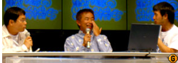 Panelists Seiko Ito, Gabin Ito, and Katsuki Tanaka (from left to right).