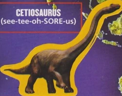 Cetiosaurus render found in the sticker book.