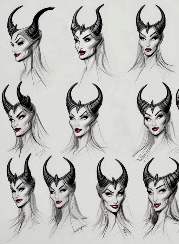 Another Concept depicting facial expressions for “Maleficent”