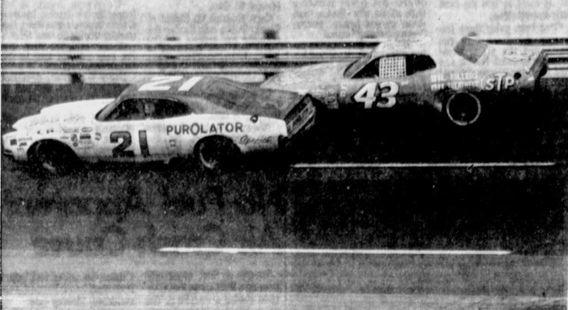 Pearson (21) and Petty (43) duel.