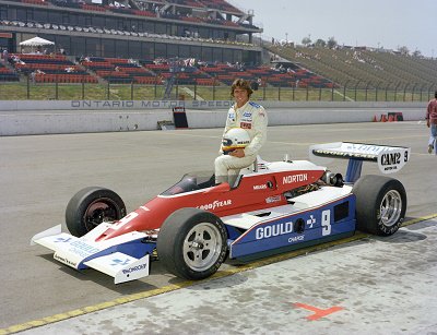 Mears posing with his Penske.