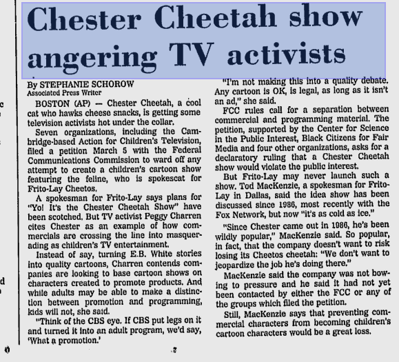 Better Chester Cheetah storyboard scans - Yo! It's the Chester Cheetah Show (partially found cancelled animated series; 1986-1992)