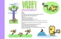 Wubbzy’s page on the pitch bible, originally named Wubby.