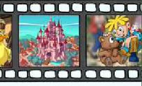 A screenshot from Rainbow spA's website, circa 2003, featuring an early design of the fairy college from the show.