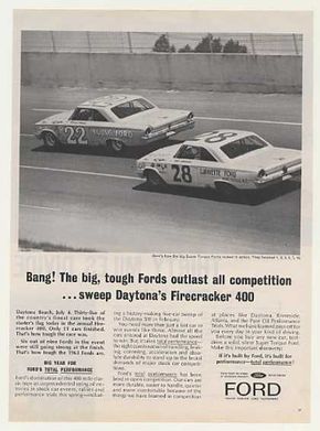 Ford capitalised on its success in the race with this advertisement.