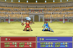 An arena battle with a different UI.