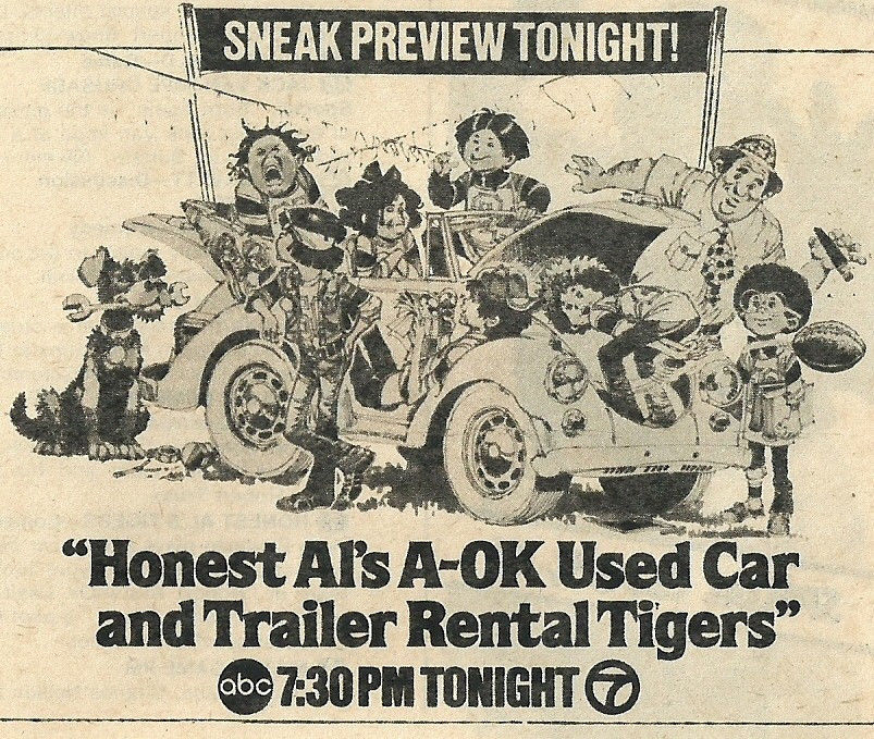 Honest Al's A-OK Used Car and Trailer Rental Tigers ad.JPG