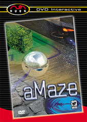 Official box art for the unreleased Nuon game, aMaze (via InternetArchive of nuon.tv).