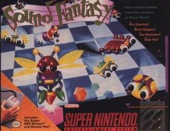 Sound Fantasy SNES box art (front). Includes game and mouse.