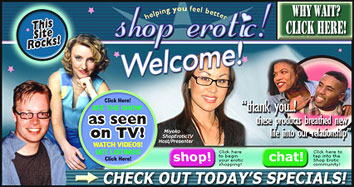 Couples' page from Shop Erotic TV's website in 2006.