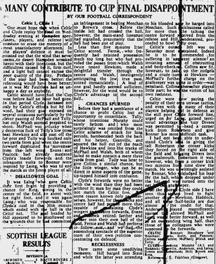 Glasgow Herald reviewing the match.