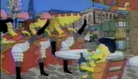 Bart wooing the French dancers