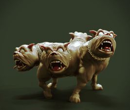 Four-Headed Bulldog model by Punn Wiantrakoon.