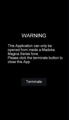 A warning that shows up when opening Kyubey Calculator without installing the main apps.