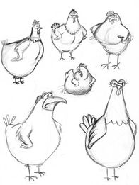 Sketches of the swamp hen ("a rather prissy hen who kept to her nest")