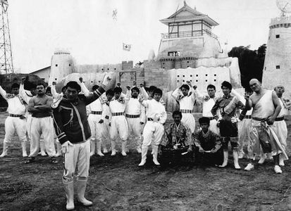 Black and white photo of Takeshi and his Guards.