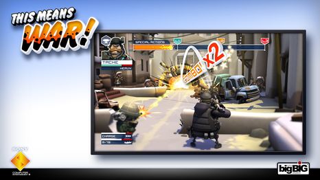 Mock up for the gameplay of This Means War.