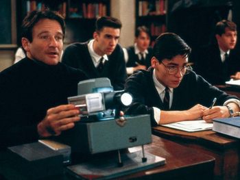 A deleted scene in which Keating uses a projector.