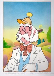 Animation cel of The Professor from the video.