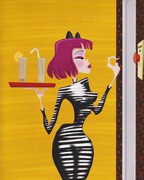 Art of Vegas waitress Jo Night. By Mark Anthony Austin