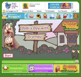 Homepage for the Oobi game.