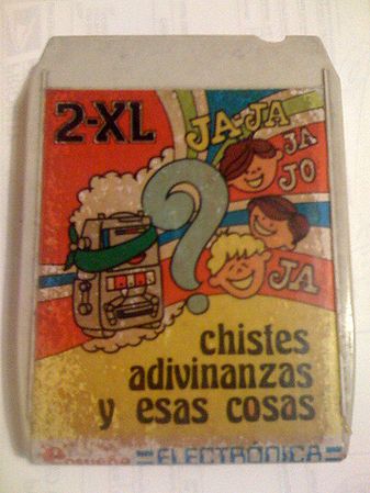 Photograph of the rare Mexican cartridge chistes adivinanzas y esas cosas or Jokes, Riddles, and Those Things (Courtesy of 2xlrobot.com).