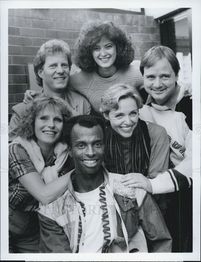 A press photo featuring the 1985 repertoire cast. Photo discovered via Historic Images Outlet.