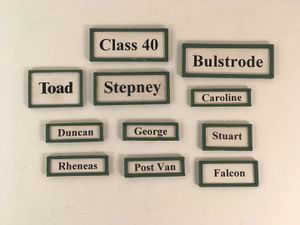 Bulstrode's nameboard among other nameboards