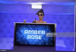 Amber Rose during a taping of an episode