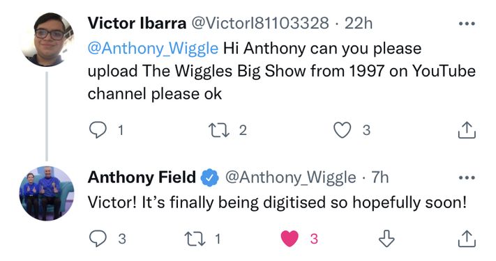 Screenshot of Anthony's tweet on Twitter confirming the digitizing process
