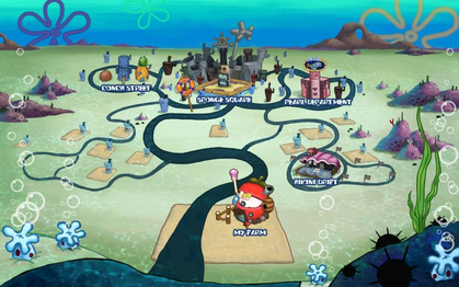 The map for SpongeBob Town.