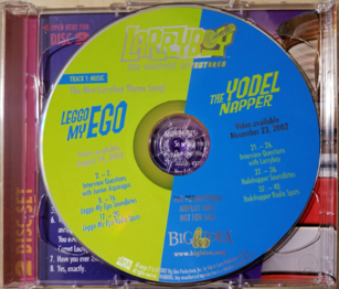 Disc art for the LarryBoy disc from Big Idea's Fall 2002 Radio Fun!