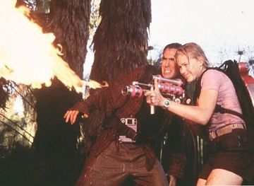 Another frame of the flame thrower scene.