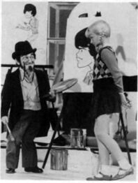 Cindy Brady and a unknown actor (possibly Toulouse Lautrec).
