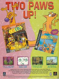 Nickelodeon advertisement that includes two screenshots of the game.