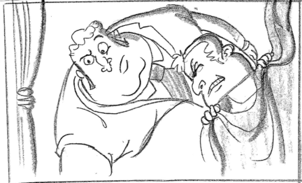 Excerpt from the first act storyboard (3/9).
