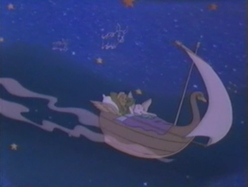 The second cut scene of "Sea of Surprises".