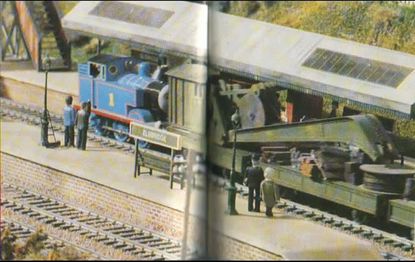 Thomas pushing the Breakdown Train through Elsbridge station (2/2)