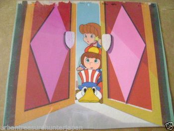 A cel showing the main characters.