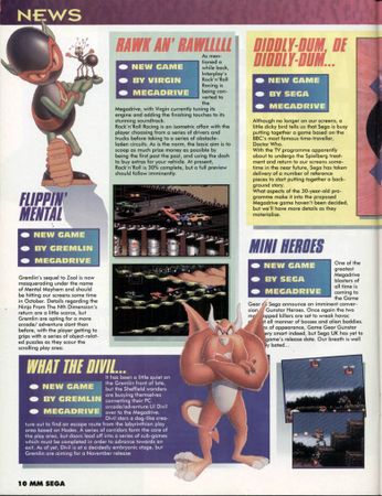 Issue 21 of Mean Machines Sega reporting on the game (1/2).