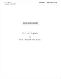 A screenshot of the cover of the screenplay "Smokey Is The Bandit"