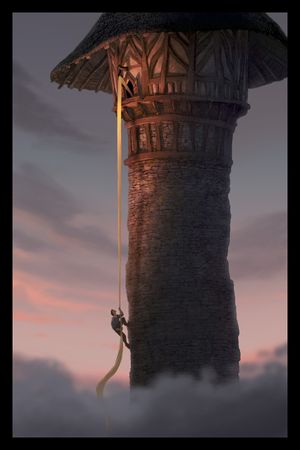 Bastion climbing Rapunzel's tower by Andy Harkness.