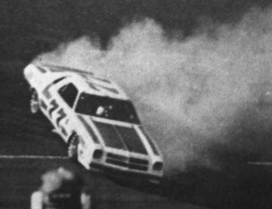 Dale Earnhardt spinning, in an incident unrelated to the crash.