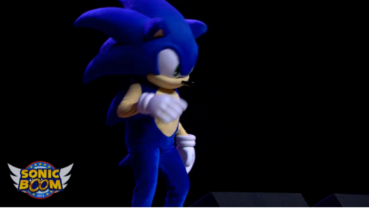 A frame from the stream of the middle of the "Sonic Dancing" segment - we have this part in video, but it's in noticeably degraded quality compared to the image