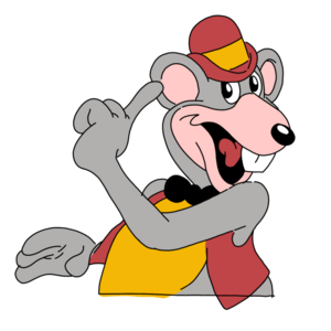 A vector of a cel of Chuck E. Cheese from the commercial.