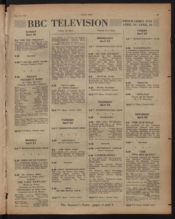 Issue 1,227 of Radio Times listing the match.