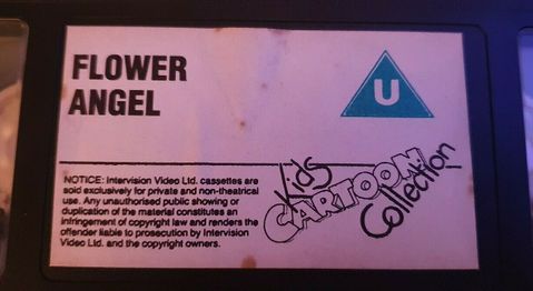 The tape label from the "Kids Cartoon Collection" VHS tape.