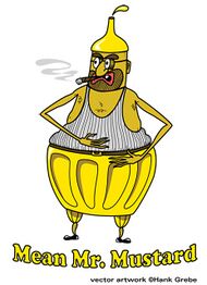Vector drawing of concept art of Mean Mr. Mustard by Hank Grebe[7]