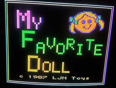 Title Screen for "My Favorite Doll" game for LJN VideoArt