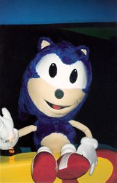 A picture of Sonic's puppet used in the show.